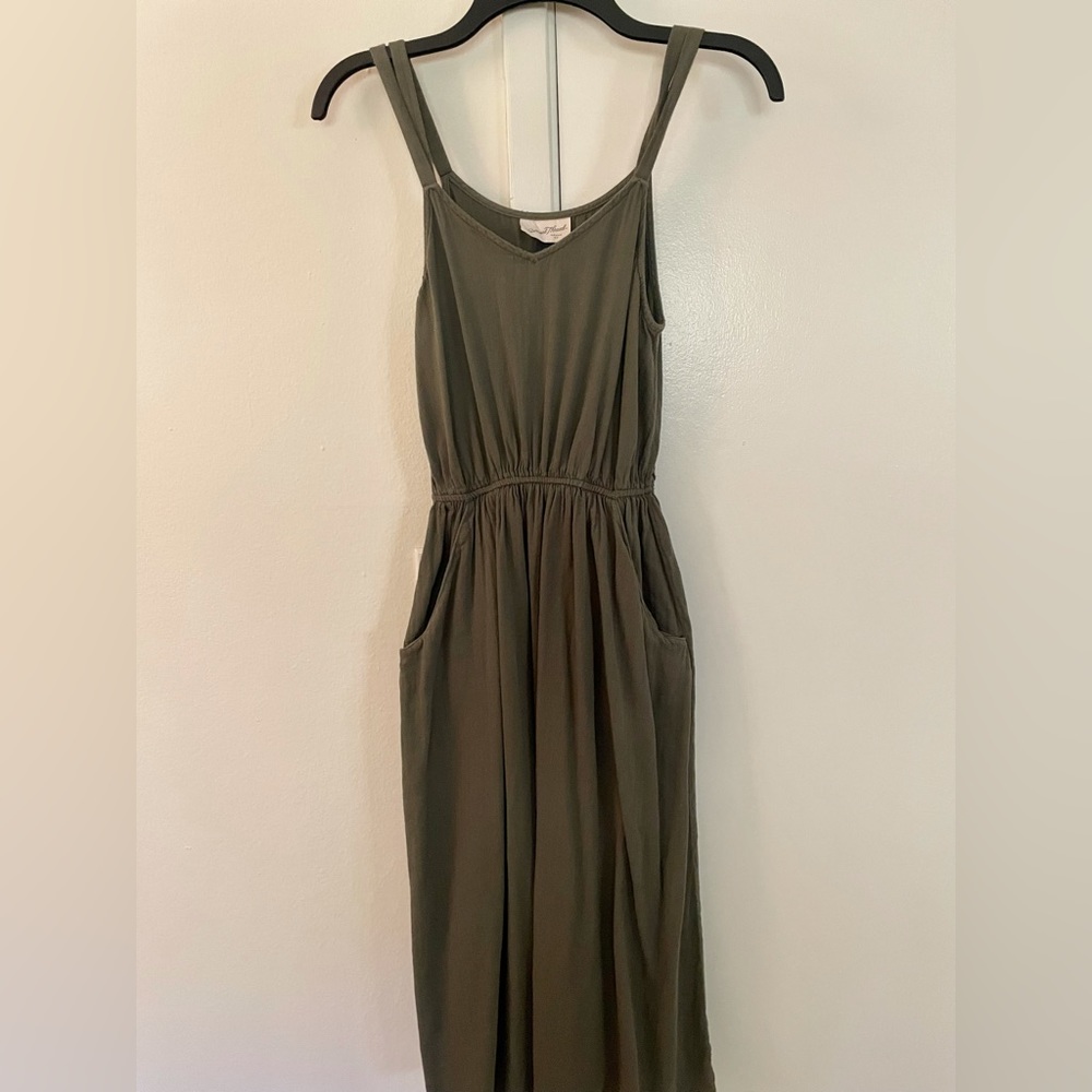 Universal Thread Army Green Dress with Pockets